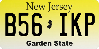 NJ license plate B56IKP