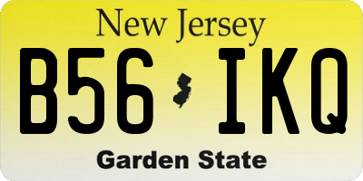 NJ license plate B56IKQ