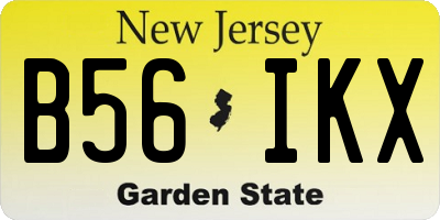 NJ license plate B56IKX