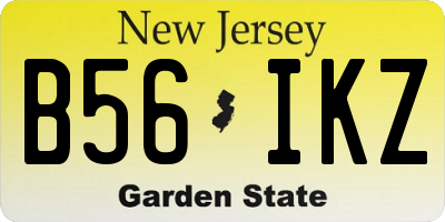 NJ license plate B56IKZ