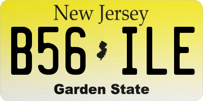 NJ license plate B56ILE
