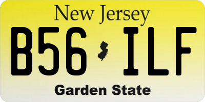 NJ license plate B56ILF
