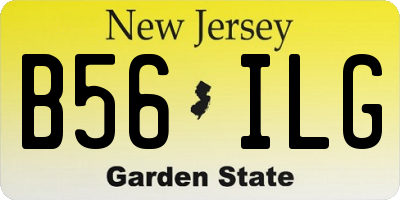 NJ license plate B56ILG