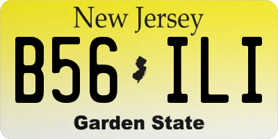 NJ license plate B56ILI