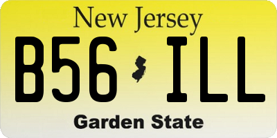 NJ license plate B56ILL