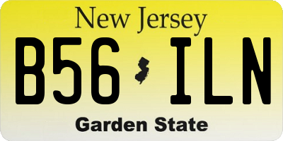 NJ license plate B56ILN