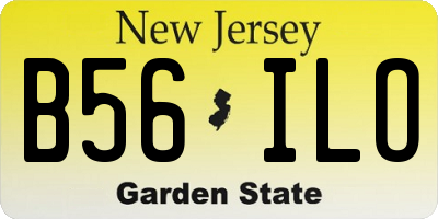 NJ license plate B56ILO