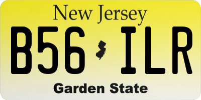 NJ license plate B56ILR