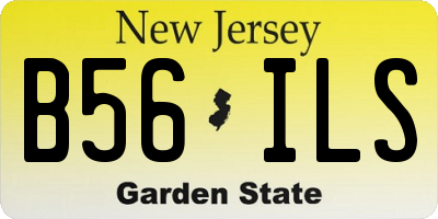NJ license plate B56ILS