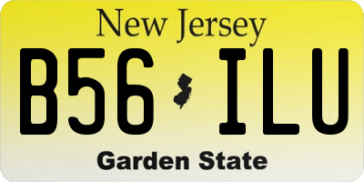 NJ license plate B56ILU