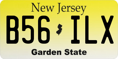 NJ license plate B56ILX