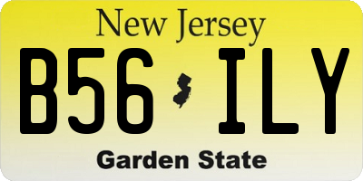 NJ license plate B56ILY