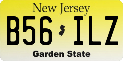 NJ license plate B56ILZ