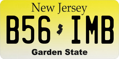 NJ license plate B56IMB