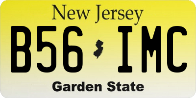 NJ license plate B56IMC