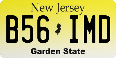 NJ license plate B56IMD