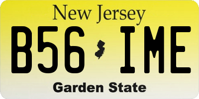 NJ license plate B56IME