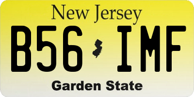 NJ license plate B56IMF