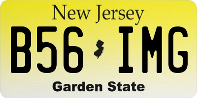 NJ license plate B56IMG