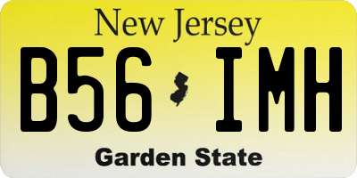 NJ license plate B56IMH