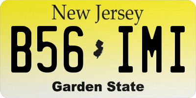NJ license plate B56IMI