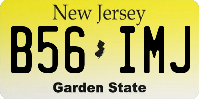 NJ license plate B56IMJ
