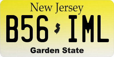 NJ license plate B56IML