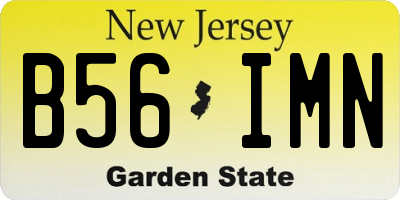 NJ license plate B56IMN