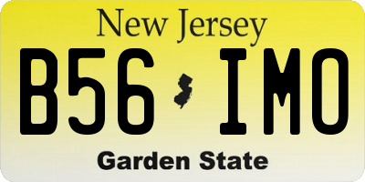 NJ license plate B56IMO