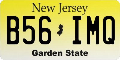NJ license plate B56IMQ