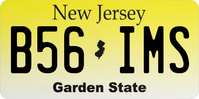 NJ license plate B56IMS