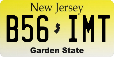 NJ license plate B56IMT