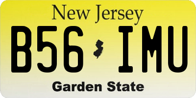 NJ license plate B56IMU