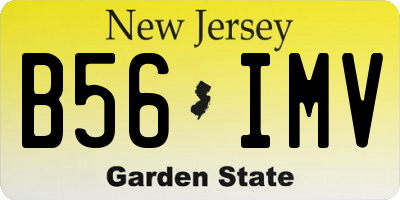 NJ license plate B56IMV