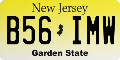 NJ license plate B56IMW