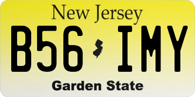 NJ license plate B56IMY