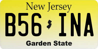 NJ license plate B56INA