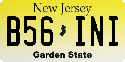 NJ license plate B56INI