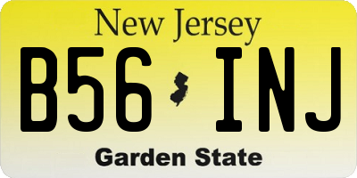 NJ license plate B56INJ