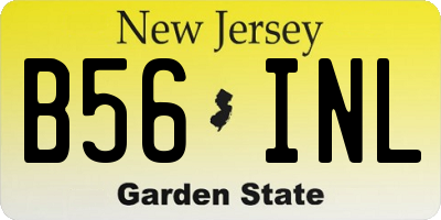 NJ license plate B56INL