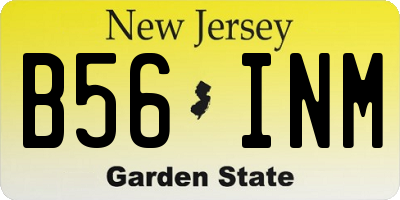 NJ license plate B56INM