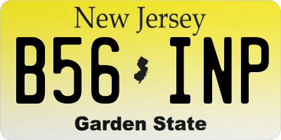 NJ license plate B56INP