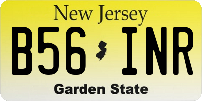 NJ license plate B56INR