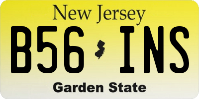 NJ license plate B56INS