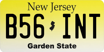 NJ license plate B56INT