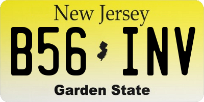 NJ license plate B56INV