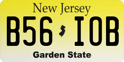 NJ license plate B56IOB