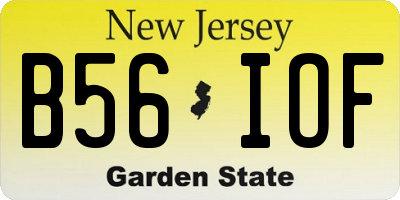 NJ license plate B56IOF