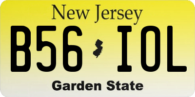 NJ license plate B56IOL