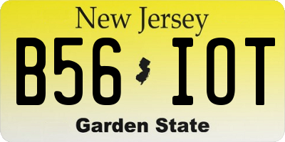 NJ license plate B56IOT